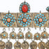 Head dress ornament, gilded silver & glass beads 38 x 20 cm - The Nomads Tent